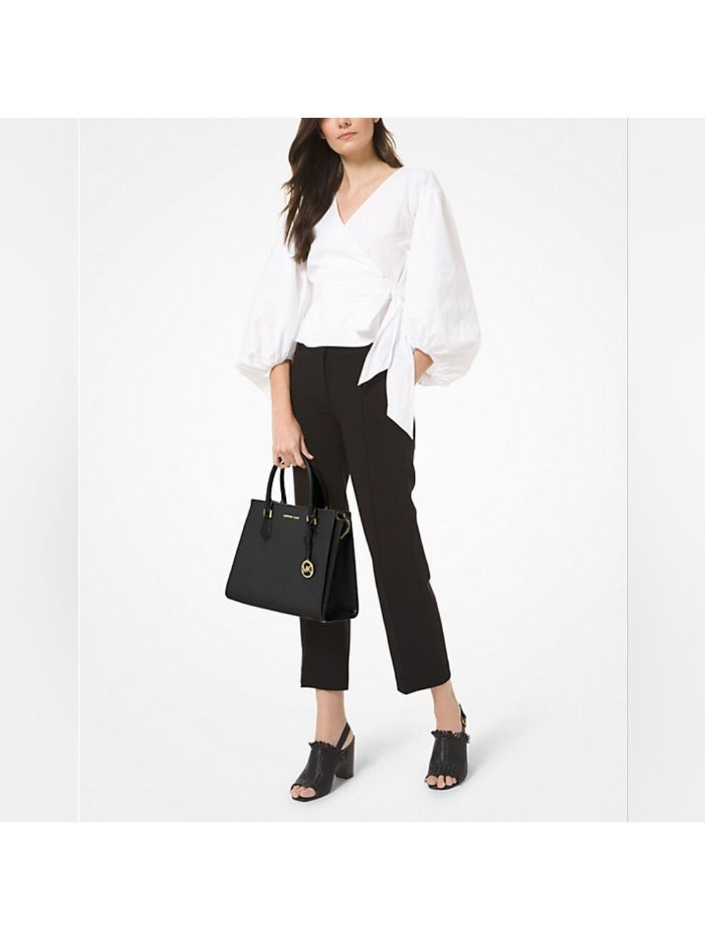 Michael Kors Hope Saffiano Leather Satchel - Picture 2 of 13